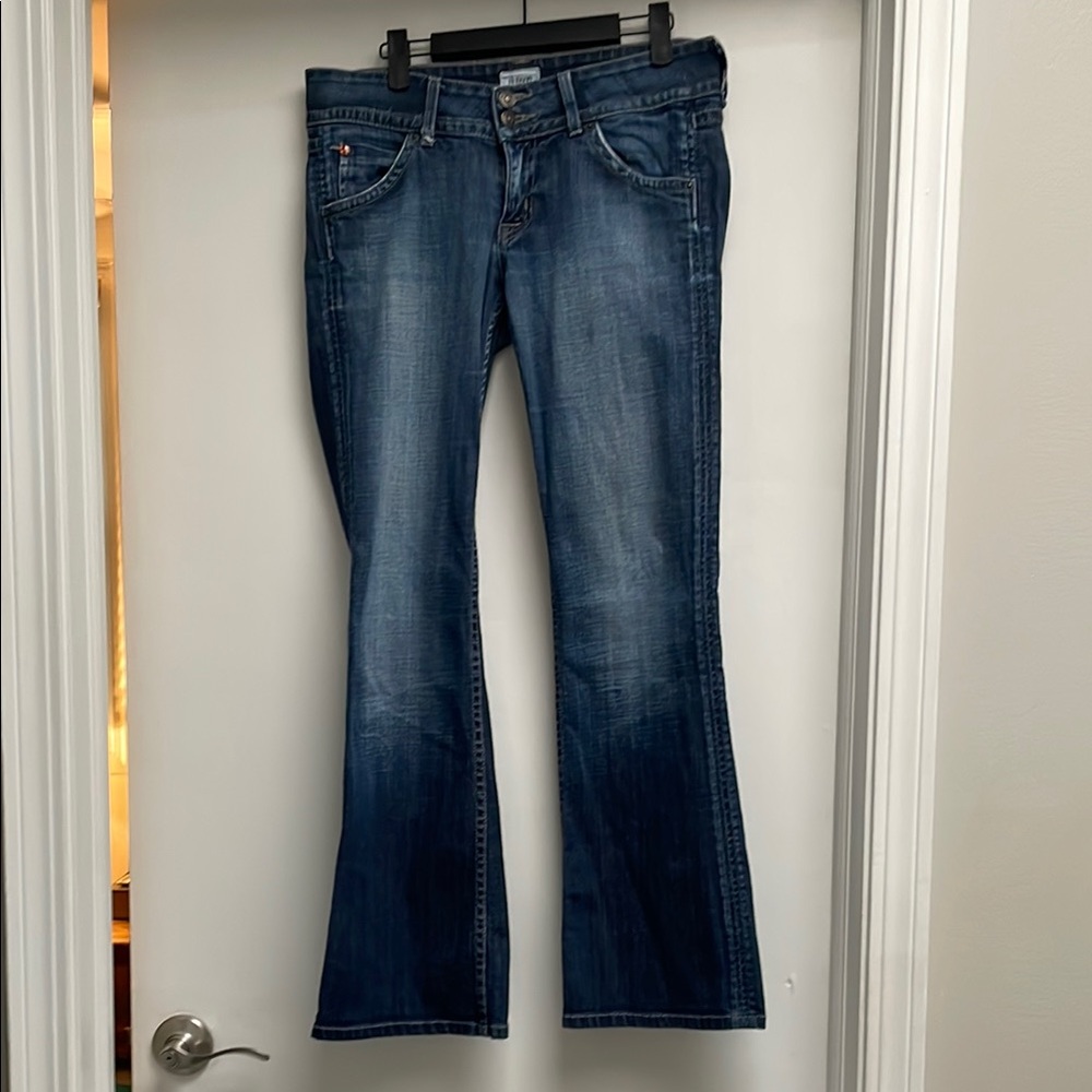 Hudson Jeans Blue Flare Wide Leg Denim